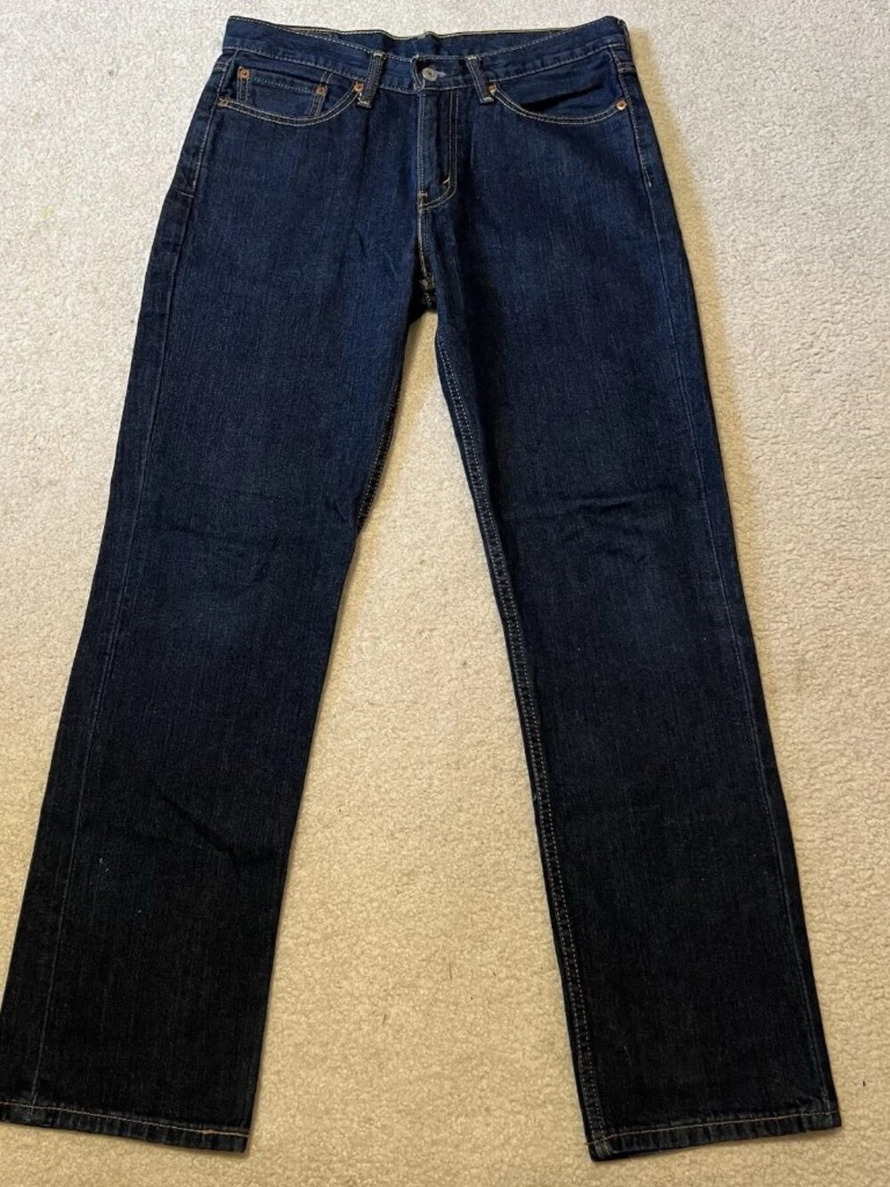 Levi's 514 Men's Straight Fit Dark Wash Blue Denim Jeans 33x32 (32x32 Tag)
